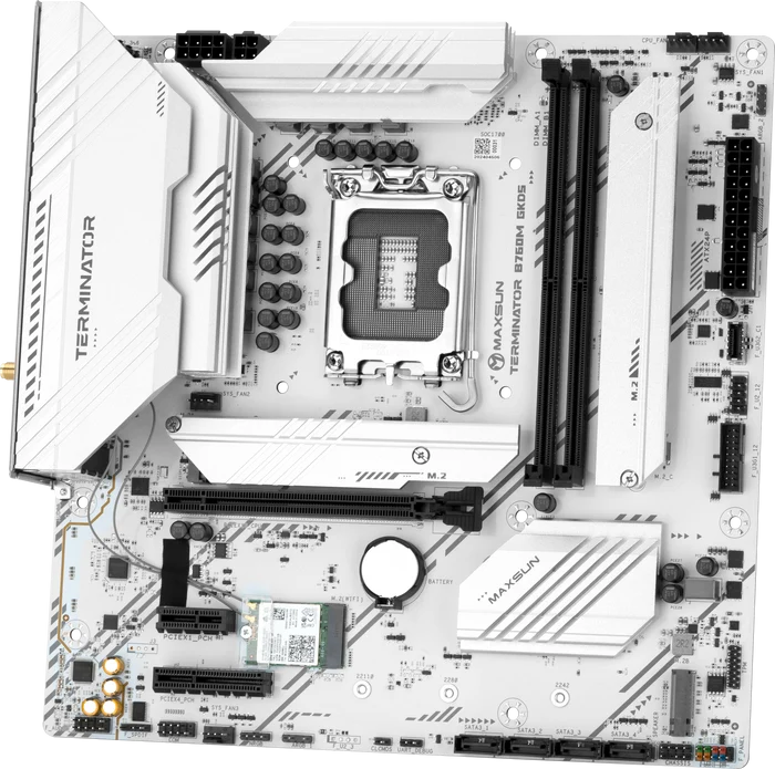 MAXUN TERMINATOR B760M GKD5 ICE DDR5 HDMI-DP PCIE 4.0 1700p mATX BEYAZ