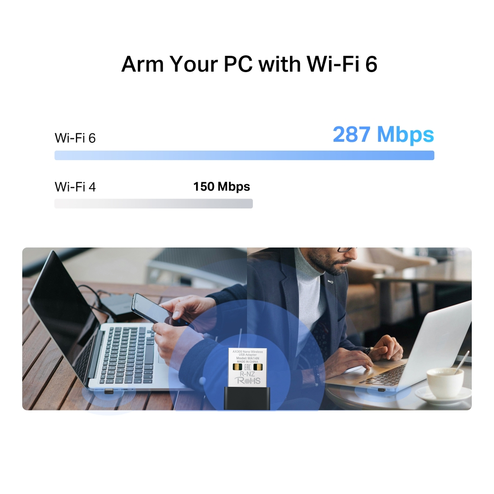 MERCUSYS MA14N WIFI6 AX300 Nano Usb Kablosuz Ağ Adaptörü