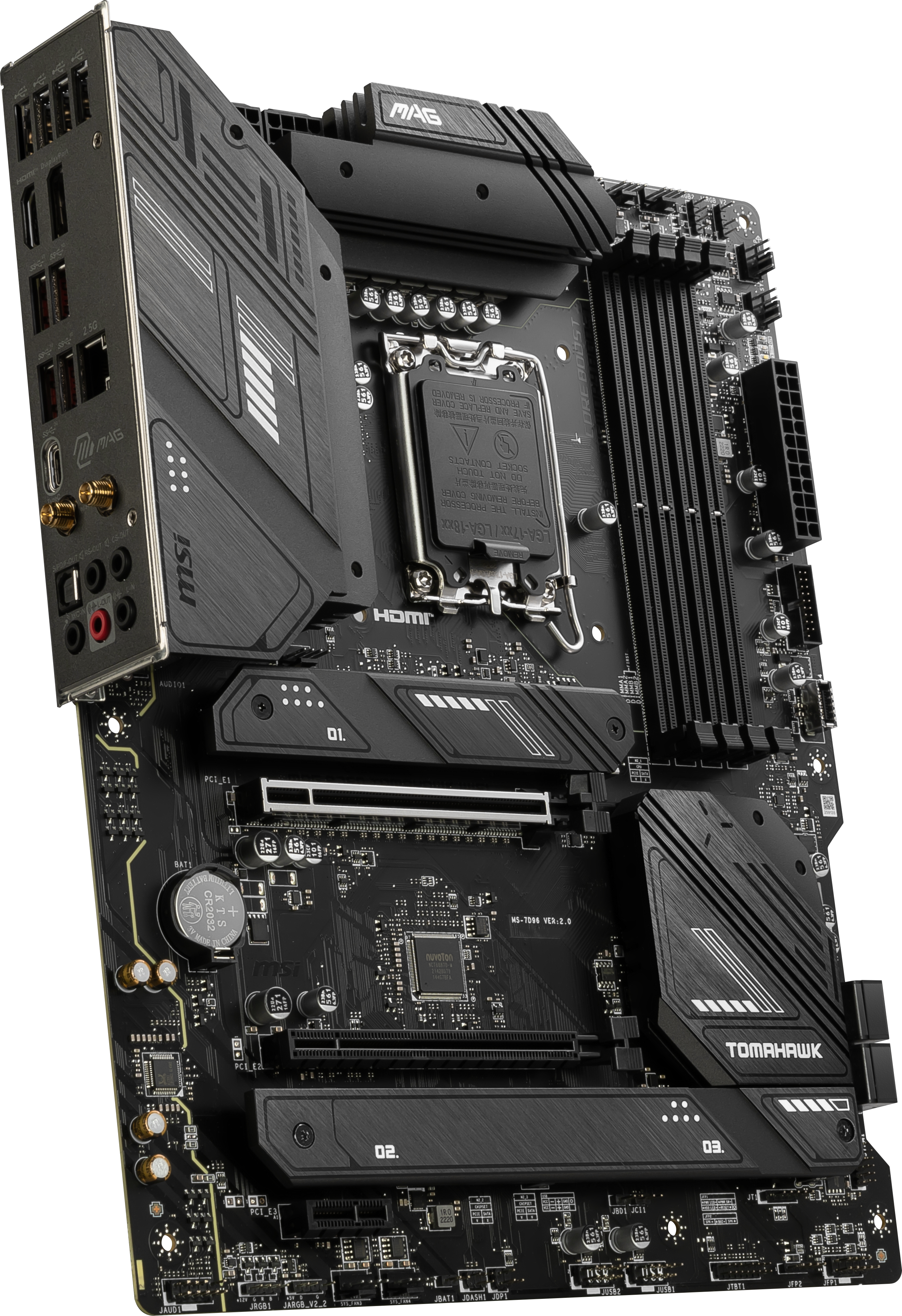MSI MAG B760 TOMAHAWK WIFI6E DDR5 HDMI-DP TYPEC PCIE 4.0 1700p ATX