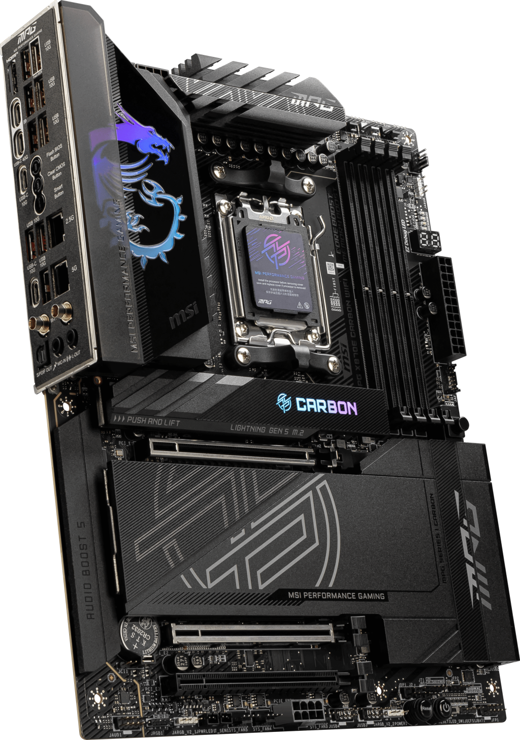 MSI MPG X870E CARBON WIFI7 DDR5 HDMI-DP TYPEC PCIE 5.0 AM5 ATX