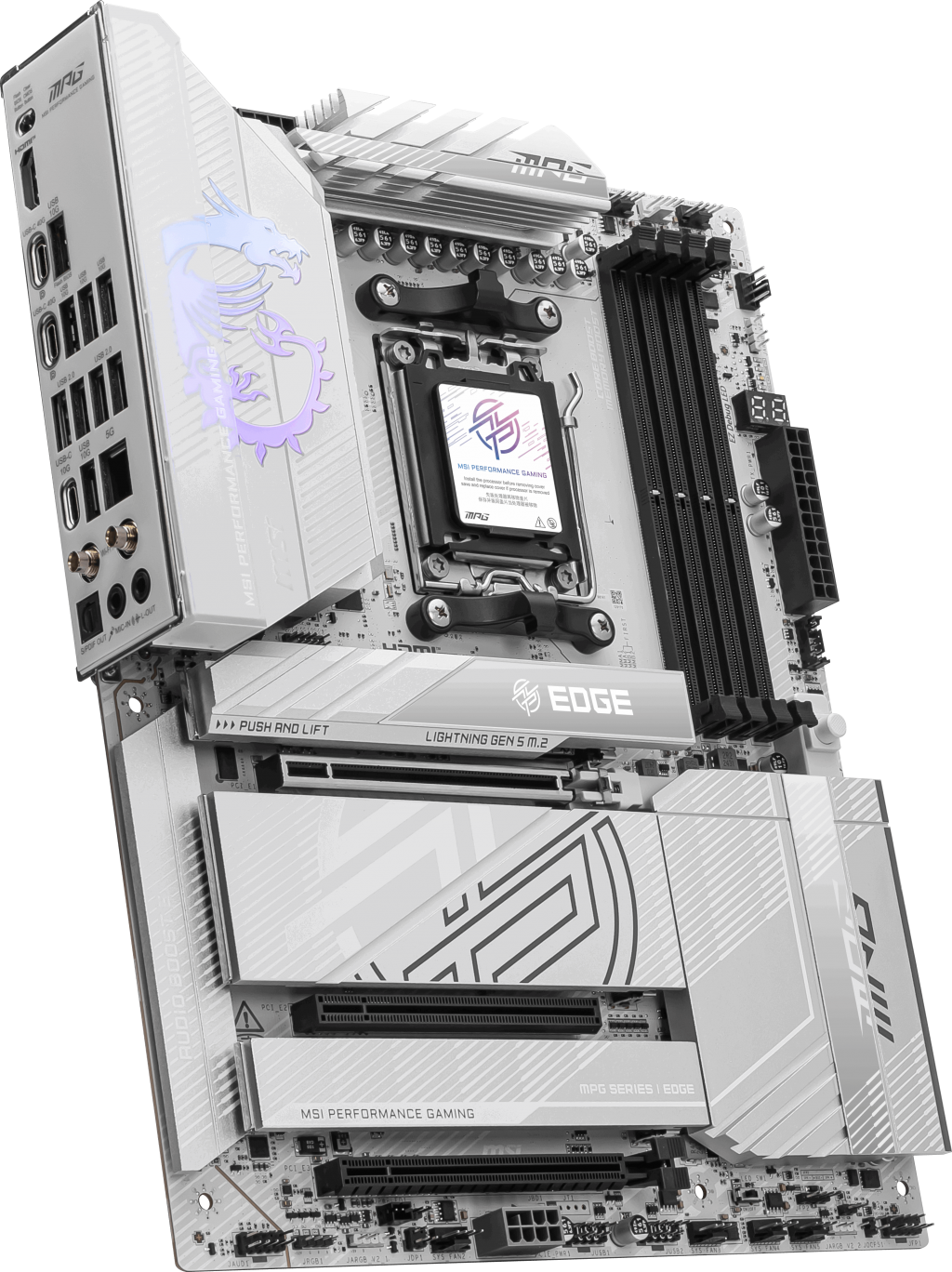 MSI MPG X870E EDGE TI WIFI7 DDR5 HDMI-DP TYPEC PCIE 5.0 AM5 ATX BEYAZ