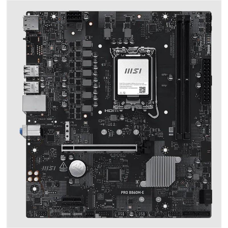 MSI PRO B860M-E DDR5 9066MHZ 1XHDMI 1XDP 2XM.2 USB MATX 1851P(INTEL ULTRA PROCESSORS SERIES 2)
