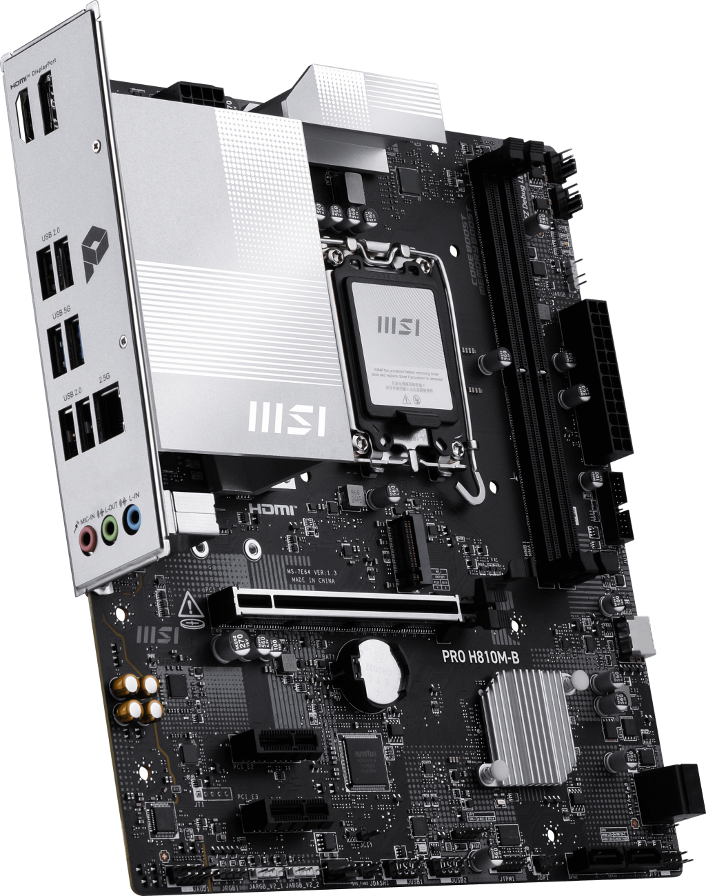 MSI PRO H810M-B DDR5 HDMI-DP PCIE 4.0 1851p mATX