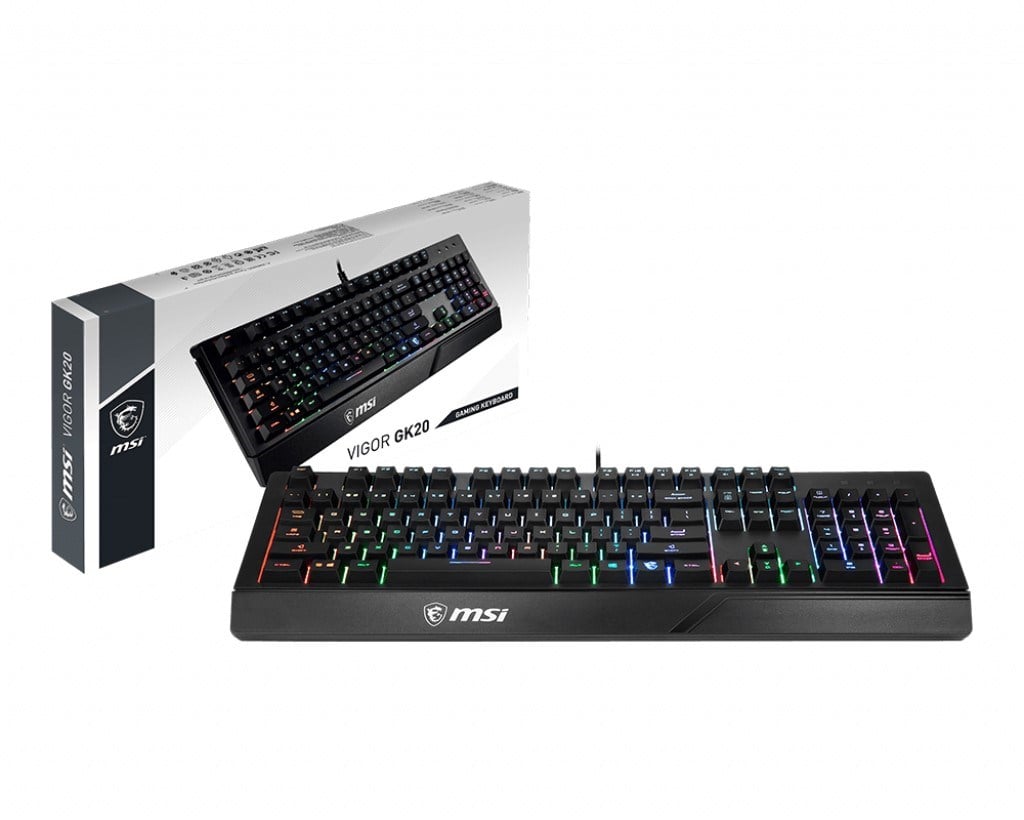 MSI Q TR Vigor GK20 RGB Ledli Sessiz Membran Siyah Oyuncu Klavyesi