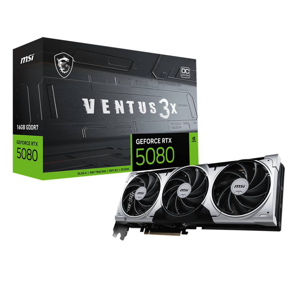 MSI RTX5080 16GB VENTUS 3X OC 16G GDDR7 256bit HDMI DP PCIe 5.0