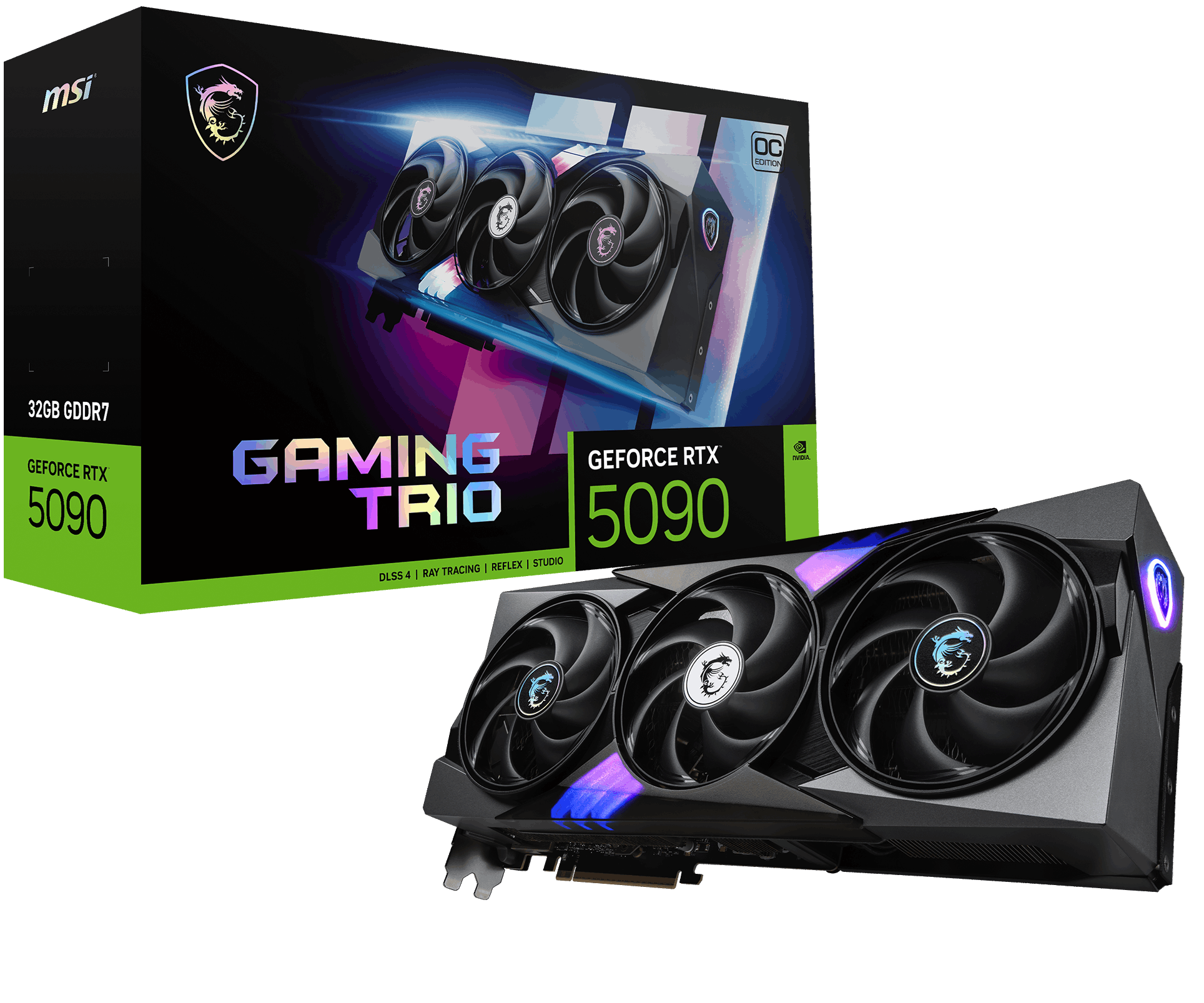 MSI RTX5090 32GB GAMING TRIO OC 16G GDDR7 512bit HDMI DP PCIe 5.0
