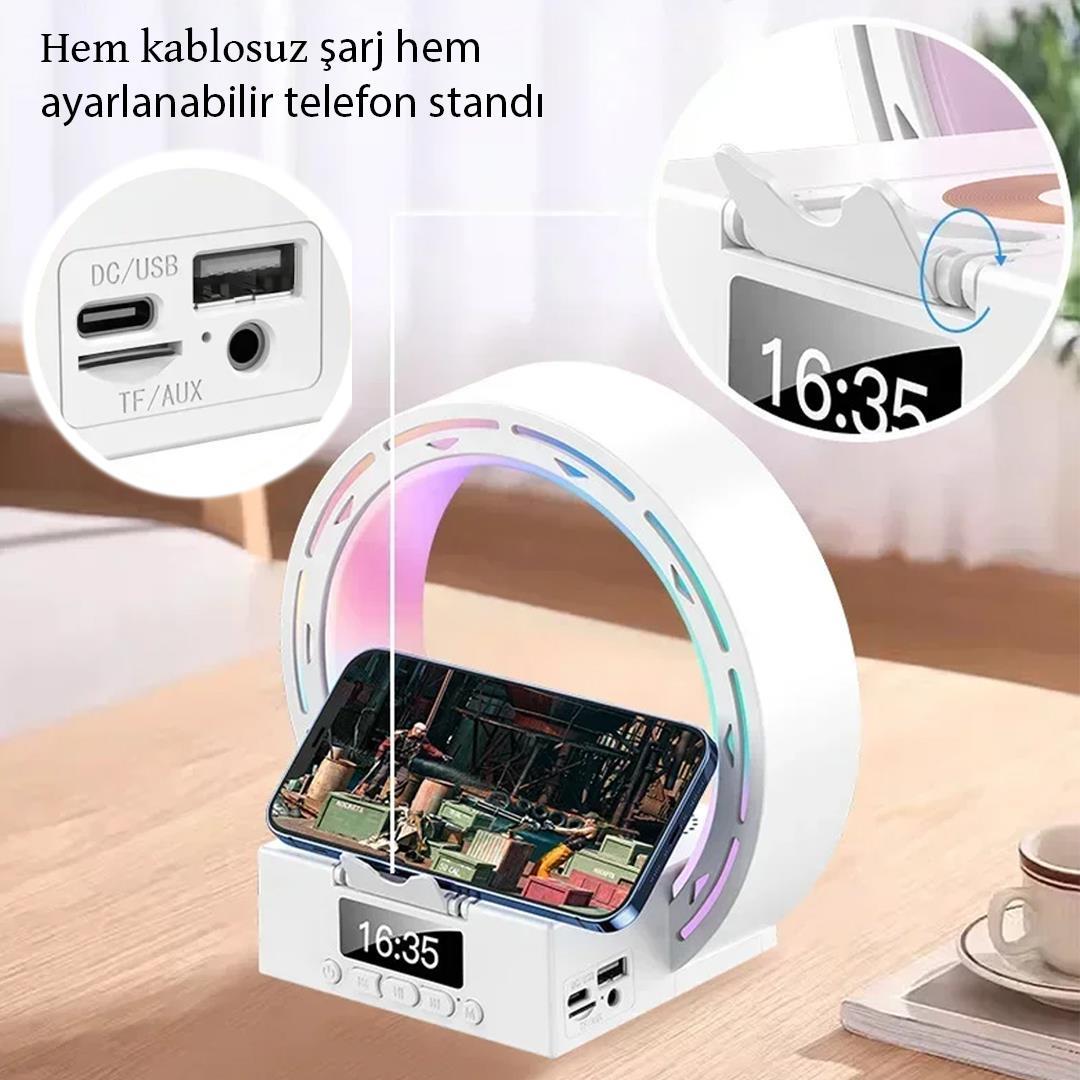 MagicVoice MV-25163 Bluetooth Taşınabilir Hoparlör Kablosuz Telefon Standlı Şarjlı