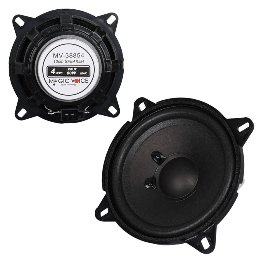 Magicvoice MV-38854 4 Ohm 80 Watt 10 cm Tekli Oto Hoparlör