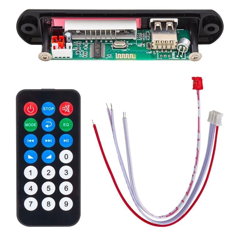 PowerMaster M515 Oto Teyp Dijital Player Board USB/AUX/SD/FM/Bluetooth Kumandalı Mikrofonsuz Oto Teyp Çevirici (12V-500MA)