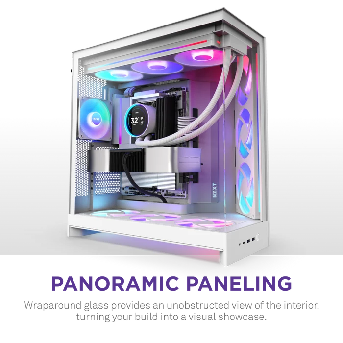 NZXT H9 FLOW RGB 2025 CM-H92FW-R1 Gaming Mid-Tower PC Kasası Beyaz