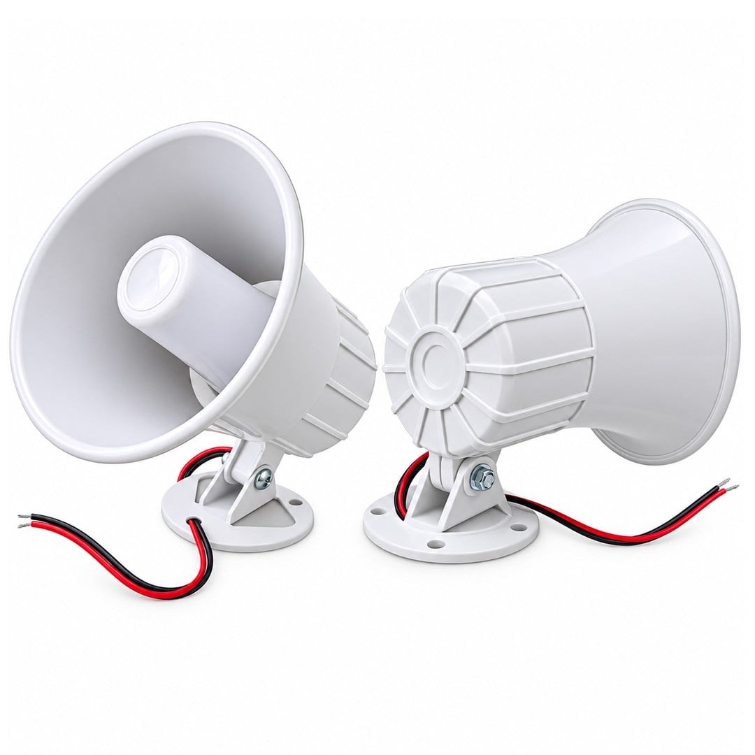 No-Tel CON-20 Mini 20 Watt Beyaz 2li Set Horn Hoparlör