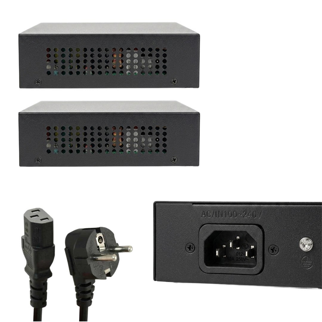 Novacom NVC-PSE0820 100/1000 Mbps 8 Port PoE + 2 Port Uplink Switch