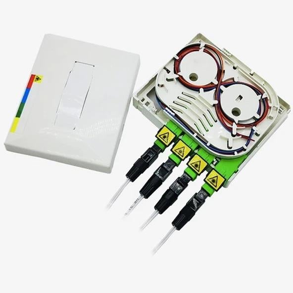 ODS 1 PORT SURFACE Fiber Optik Duvar Tipi Keystone Jak Kutusu Beyaz 13SFP1PWT