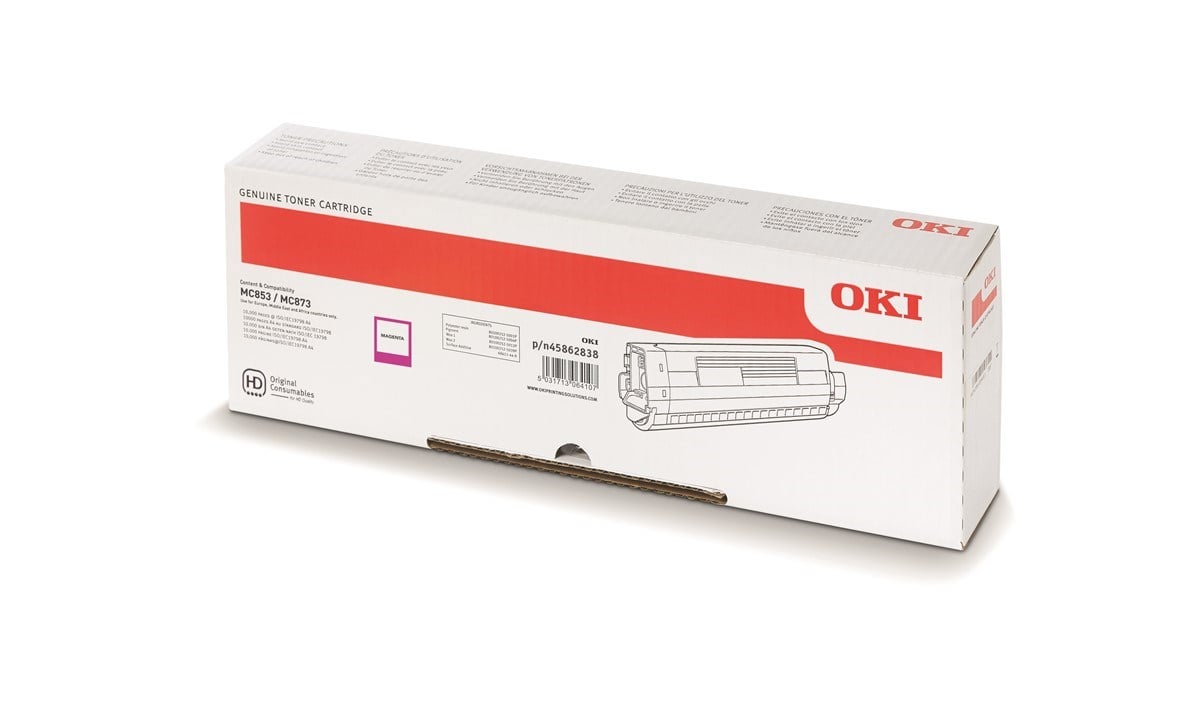 OKI MC853 / MC873 Macenta Orijinal Toner Kartuşu (7.300 Sayfa) - 45862838