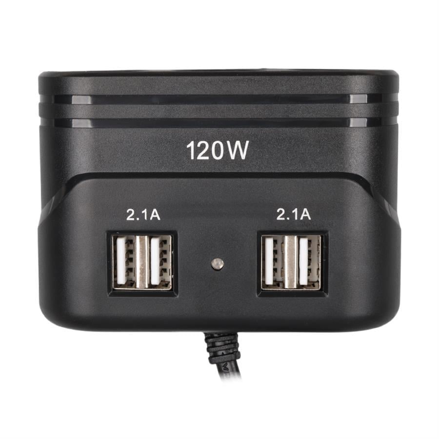Olesson 1678 12-24V 4 USB Girişli 120W 80cm Kablolu 3lü Araç Çakmak Çoklayıcı