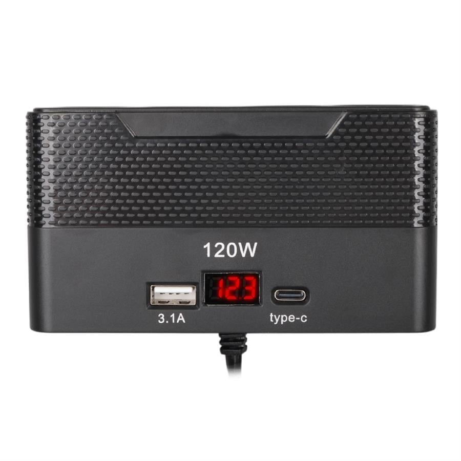 Olesson 2014 12-24V Type-C + USB-A Girişli 120W 80cm Kablolu 4lü Araç Çakmak Çoklayıcı