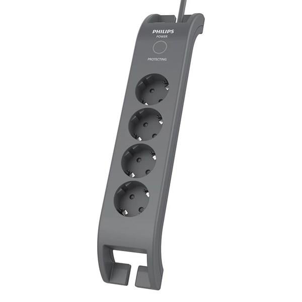 PHILIPS 4-lü SPN3140A/62 900 Joules Akım Koruma Prizi Gri