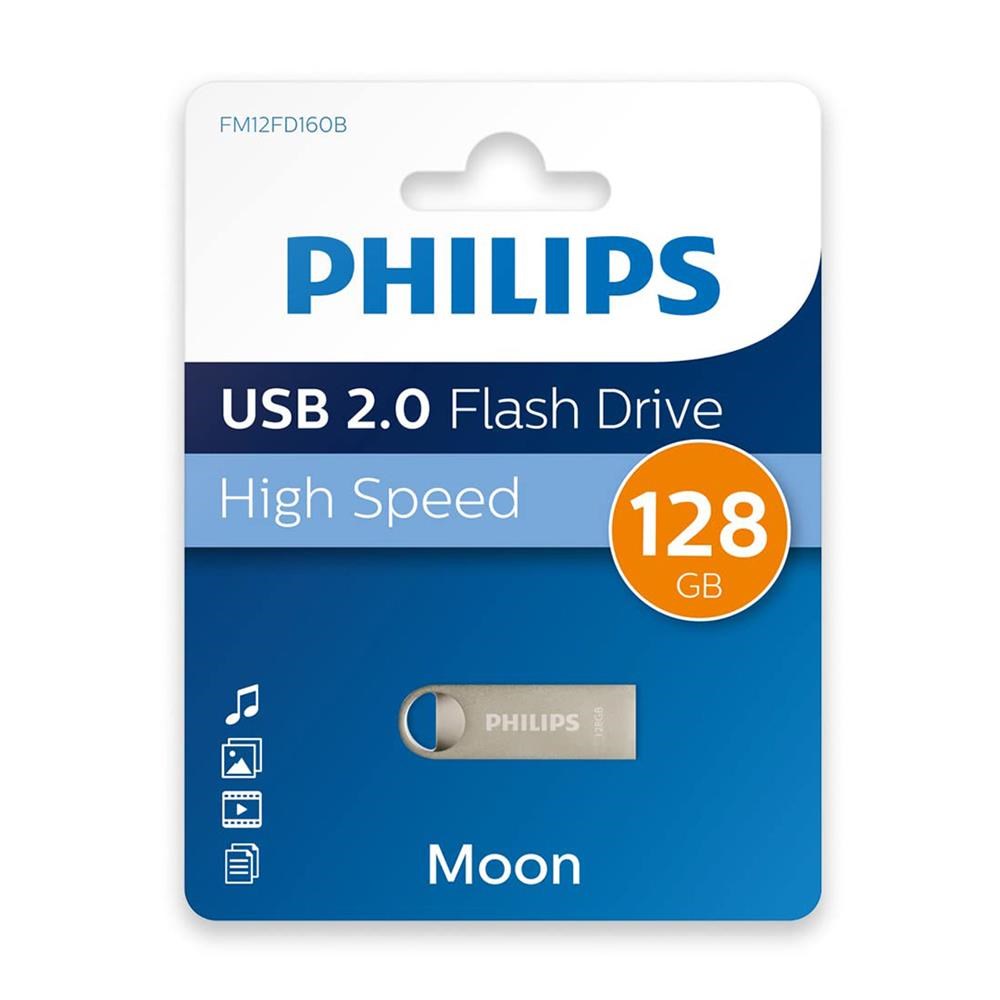 PHILIPS FM12FD160B/00 128GB MOON KLASİK GÜMÜŞ USB 2.0 FLASH BELLEK 28811