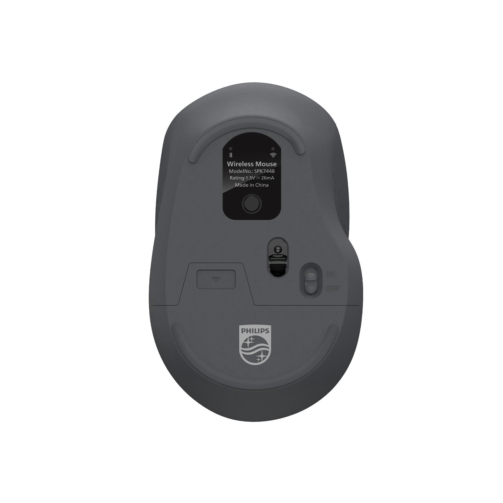PHILIPS SPK7448G Bluetooth & 2.4G Kablosuz 1600dpi Gri Mouse
