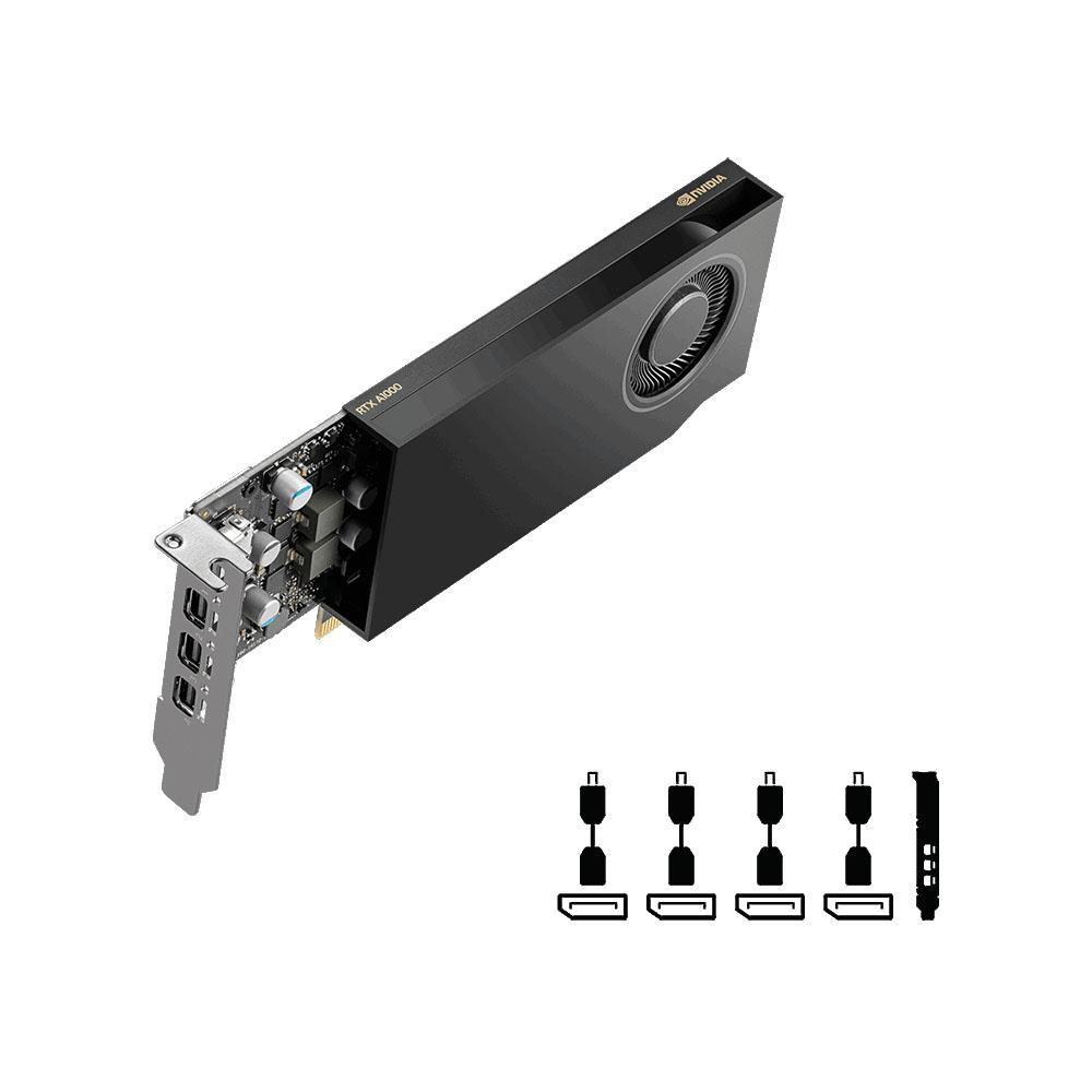 PNY RTX A1000 8GB GDDR6 128bit 4X mDP PCIe 16X v4.0 Kutusuz