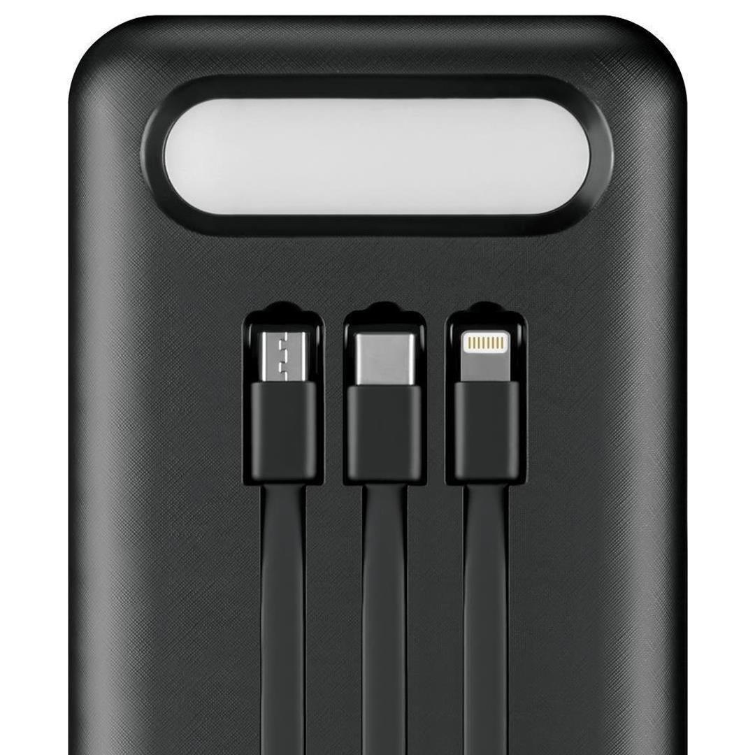 Powerway TX80 80.000mAh Kablolu Dijital Göstergeli Gerçek Fener Işıklı Kamp Siyah Powerbank