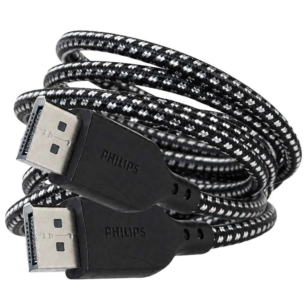 Philips SWR3139B/93 8K 60Hz DisplayPort 1.4 Kablo 3 Metre Örgülü Zırhlı Tasarım Ultra HD