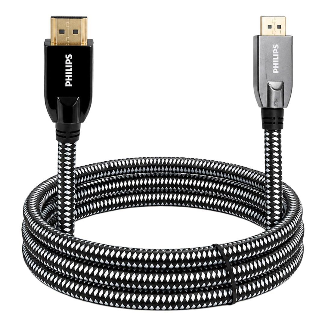 Philips SWR3139W/93 2 Metre 8K 60Hz DisplayPort 1.4 Kablo Premium Örgülü Zırhlı
