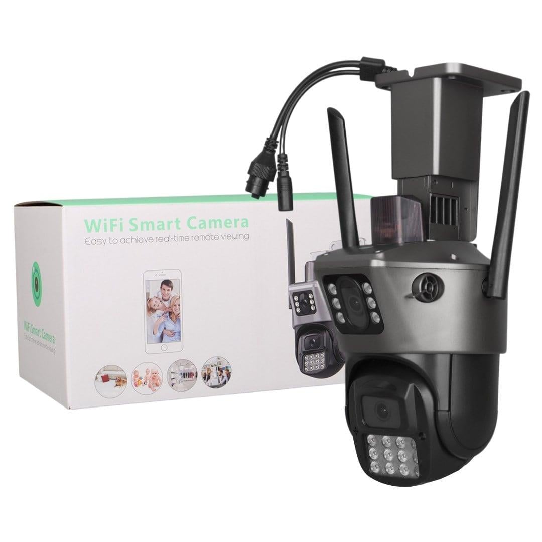 Plato PL-39050 Dual Smart Çift Kameralı Gece Görüşlü 3MP+3MP Speed Dome Wi-Fi Güvenlik Kamerası iCSee