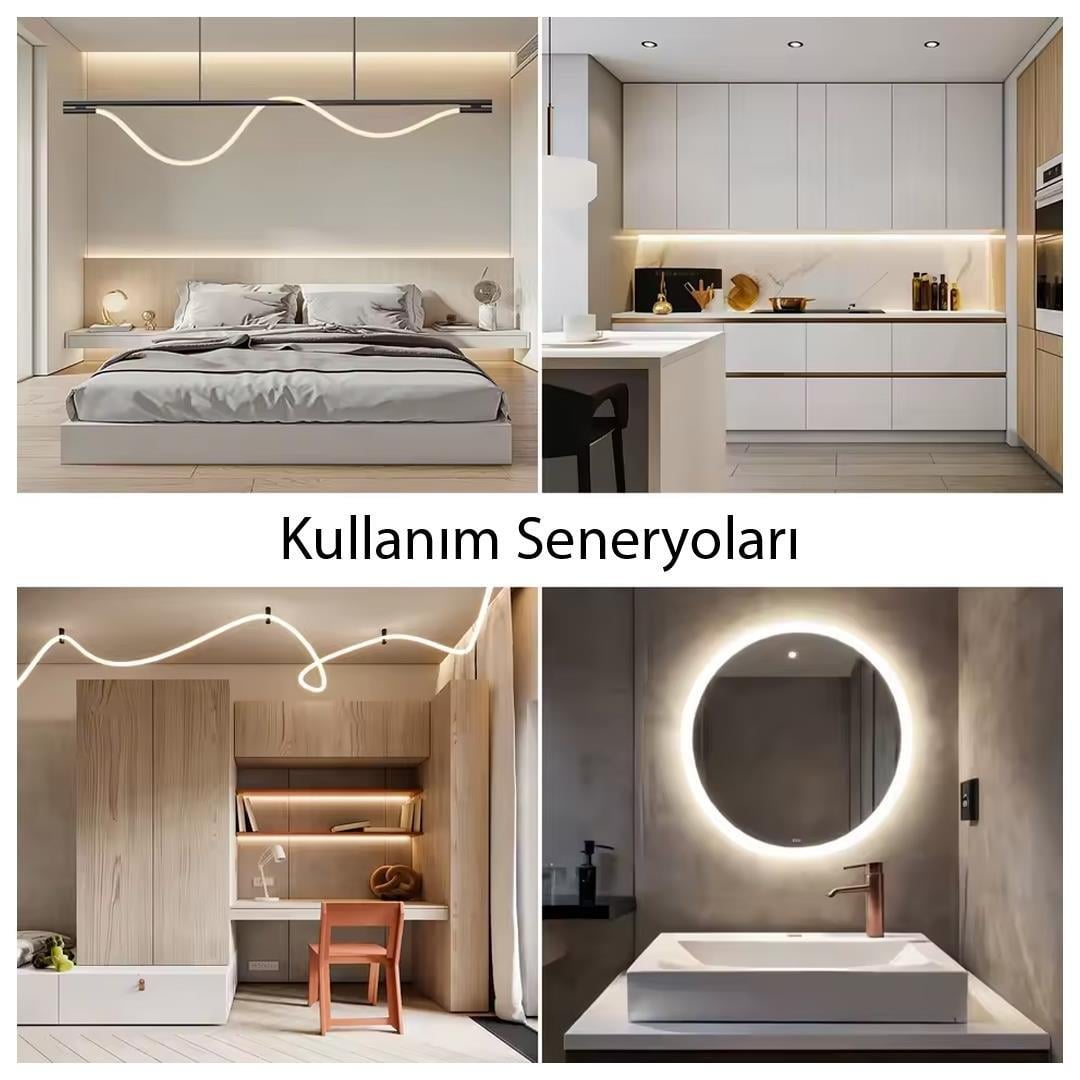 PowerMaster PM-26417 Animasyonlu Bluetooth Neon RGB Kumaş Örgülü Hortum Led 5 Metre 201 Modlu