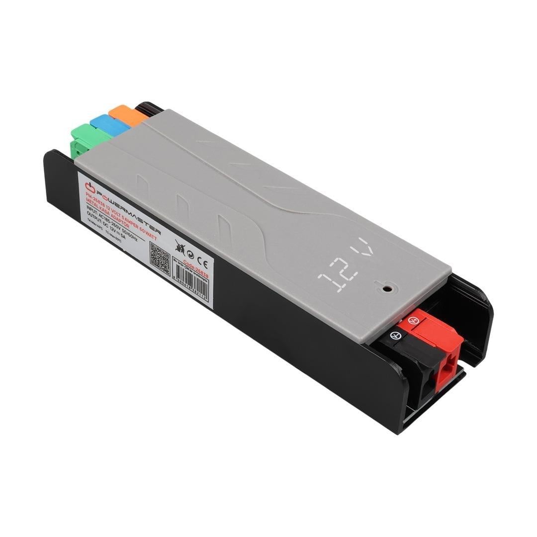 PowerMaster PM-26838 12 Volt 5 Amper 60 Watt Slim Metal Kasa Adaptör 148x43x27mm