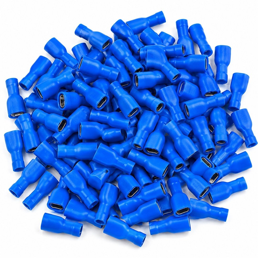 PowerMaster PM-39053 1,5-2,5mm2 Kesit 24x9x6mm Soket Mavi İzoleli Kablo Pabucu (100lü Paket)