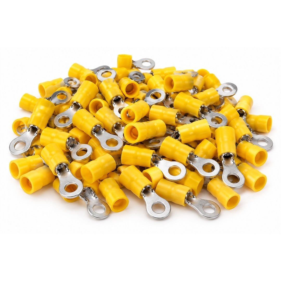 PowerMaster PM-39079 4-6mm2 Kesit 28x12x8mm Soket Sarı İzoleli Kablo Pabucu (100lü Paket)