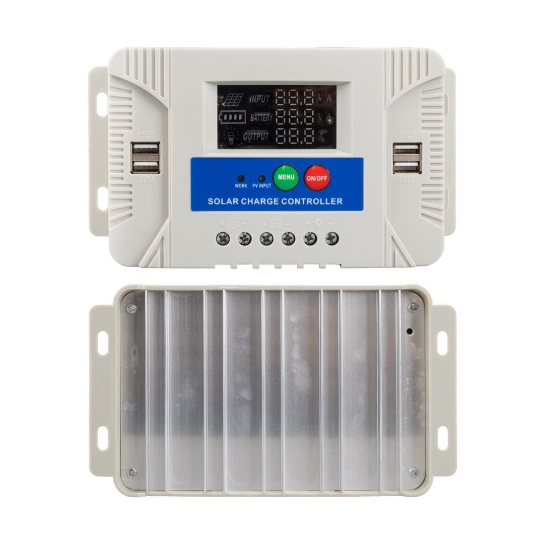 Powermaster PM-40A 12V-24V 40 Amper 4 USB Çıkışlı Dijital Ekranlı Solar Şarj Regülatörü