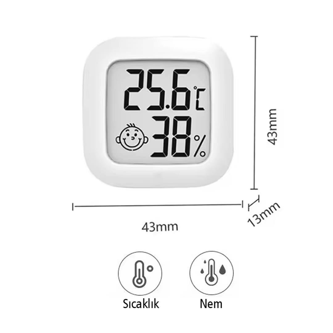 PowerMaster PM-6235 Oda Tipi Mini Ekranlı Sıcaklık Nem Ölçer Termometre