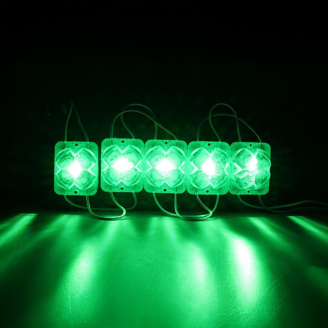 Powermaster PM-14714 12 Volt 2 Watt Yeşil Yanıp Sönen Çakar 4333-3030 Modül Led 43x33x28mm