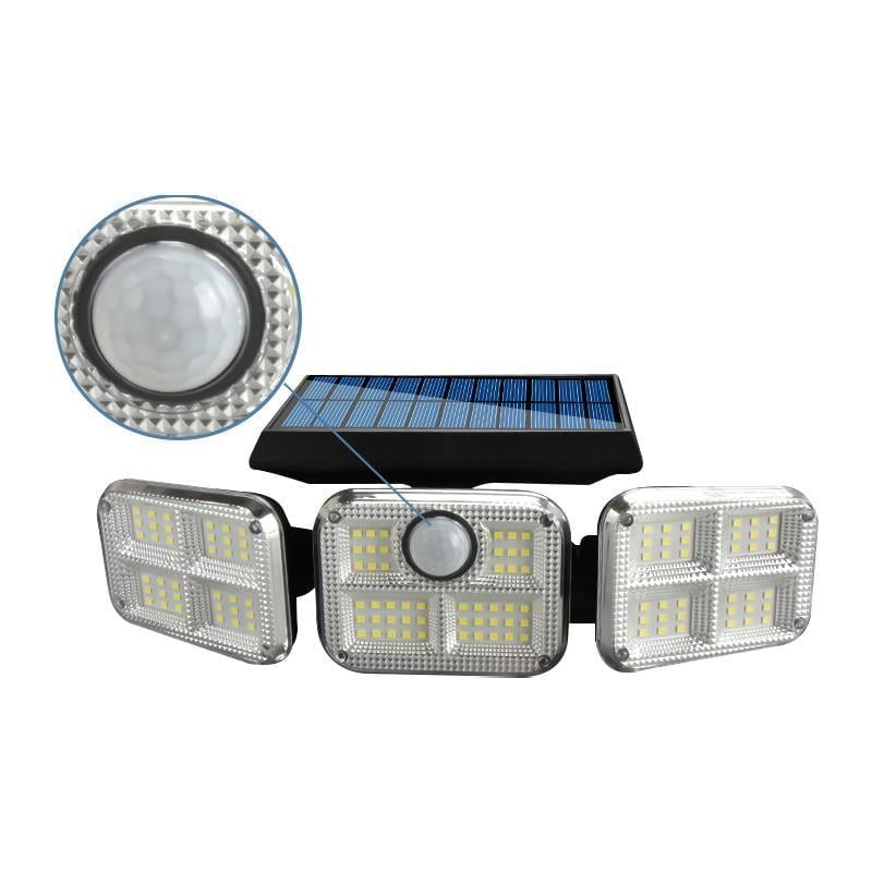 Powermaster FL-1727 Sensörlü 3 Çalışma Modlu 120 Smd Ledli Solar Duvar Bahçe Lambası
