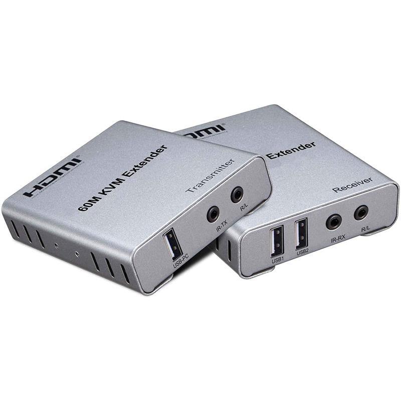 Powermaster PM-22508 60 Metre KVM HDMI Extender Cat5e/Cat6 Klavye Fare ve Görüntü Uzatıcı Set