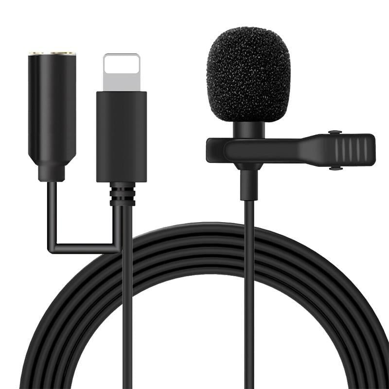 Powermaster JH-041-A Cep Telefonu için Ligthning Girişli Youtuber Yaka Mikrofonu
