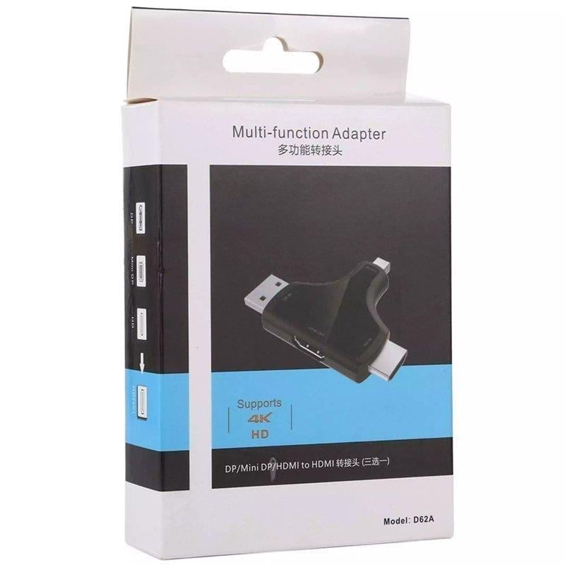 Powermaster Mini DP+DP+HDMI To HDMI 4K Çevirici