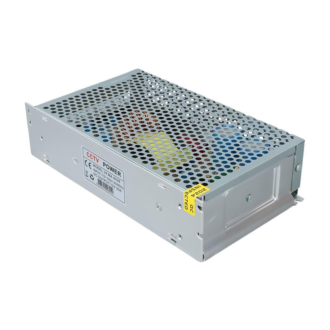 Powermaster PM-15029 12 Volt - 20 Amper - 240 Watt Metal Kasa Adaptör