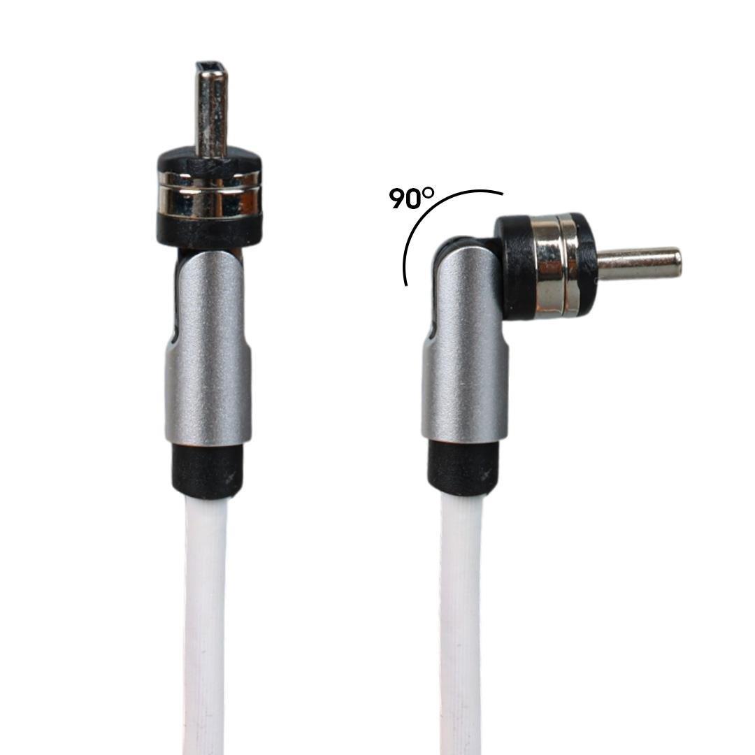 Powermaster PM-25905 Beyaz 3in1 (Type C- Lightning-Micro Usb) Manyetik Uç Taşınabilir Şarj Kablosu