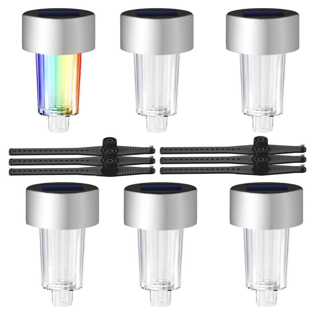 Powermaster PM-26962 Metal Gövdeli Dc 5V RGB Solar Balkon-Havuz-Bahçe Lambası (6lı Paket)