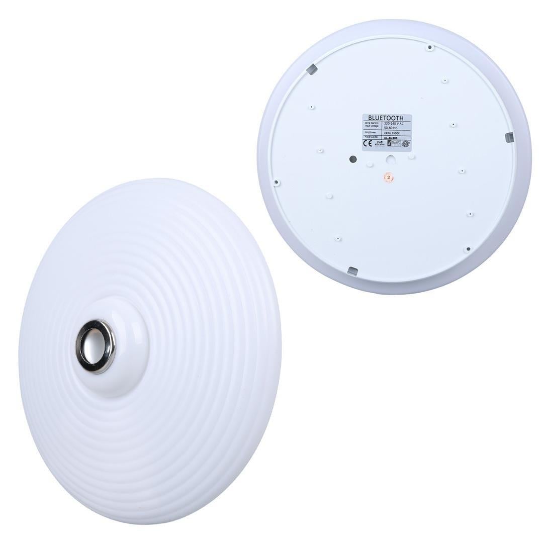 Powermaster PM-27330 Beyaz 35*10.5 Cm 24 Watt Bluetooth Hoparlörlü Tavan Aydınlatma (AL-BL303) Tornavida Hediyeli