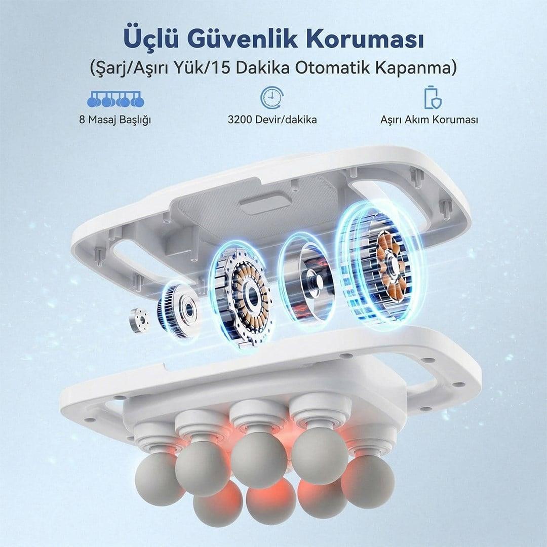 Powermaster PM-29678 Multi-Foksiyonel 8 Başlıklı Profesyonel Selülit Giderici ve Derin Doku Masaj Aleti