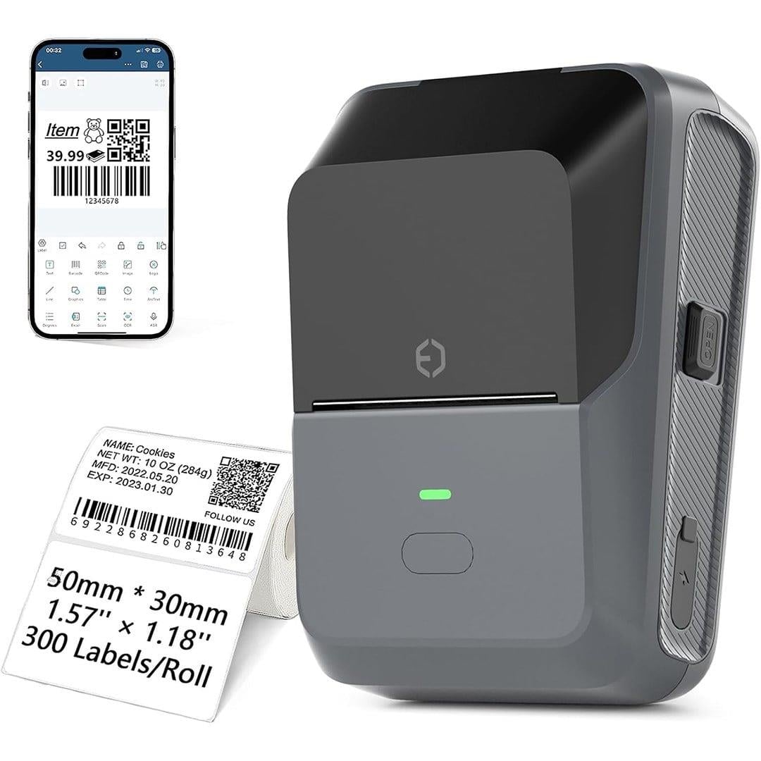Powermaster PM-29886 Çok Amaçlı Bluetooth Destekli Taşınabilir Akıllı Termal Etiket Yazıcısı