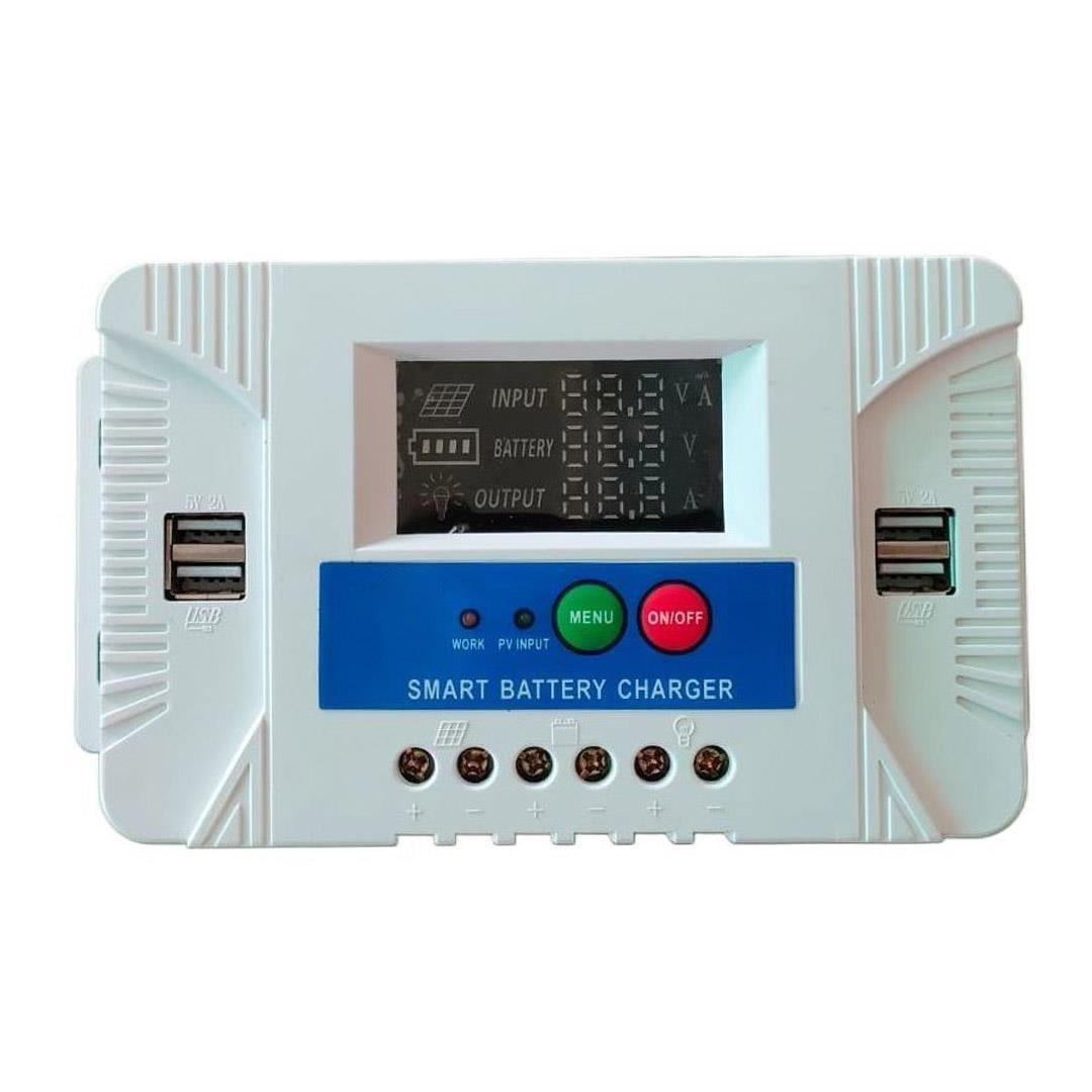 Powermaster PM-30A 12V-24V 30 Amper 4 USB Çıkışlı Dijital Ekranlı Solar Şarj Regülatörü