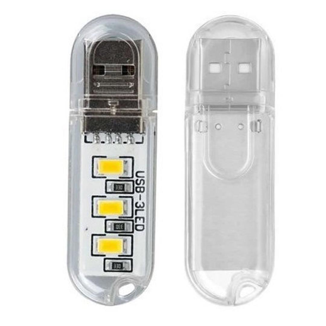 Powermaster PM-34390 Flash Bellek Görünümlü Taşınabilir 3 Led Beyaz Işık Usb Gece Lambası
