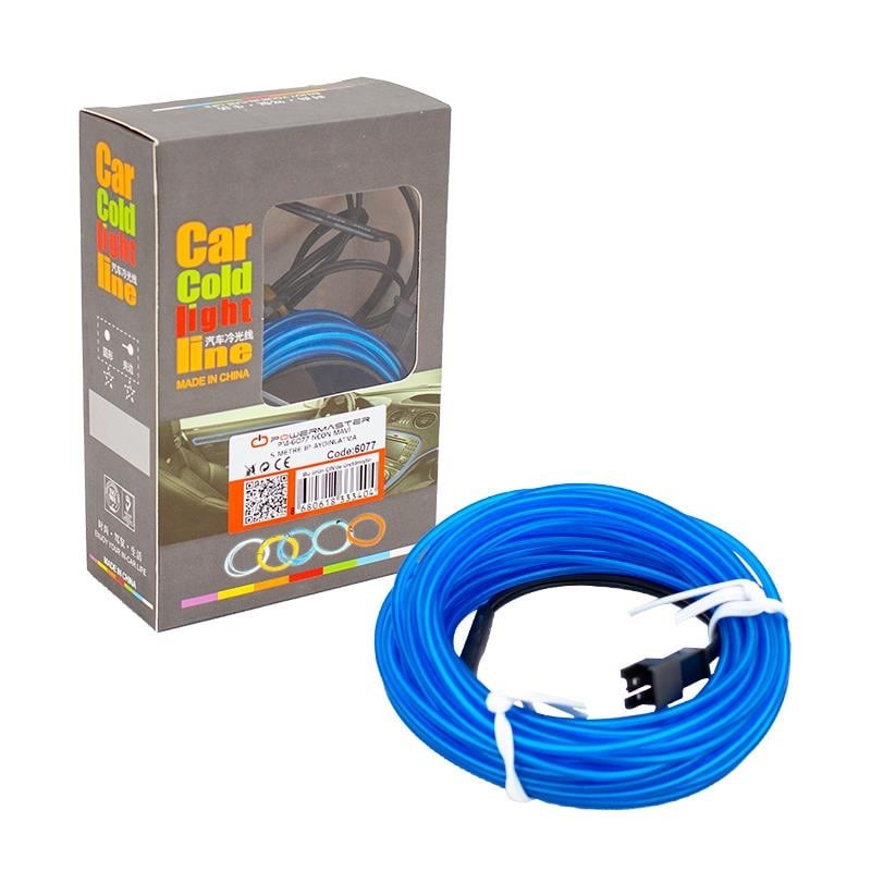Powermaster PM-6077 5 Metre 5 Volt USB Adaptörlü Neon Mavi İp Aydınlatma