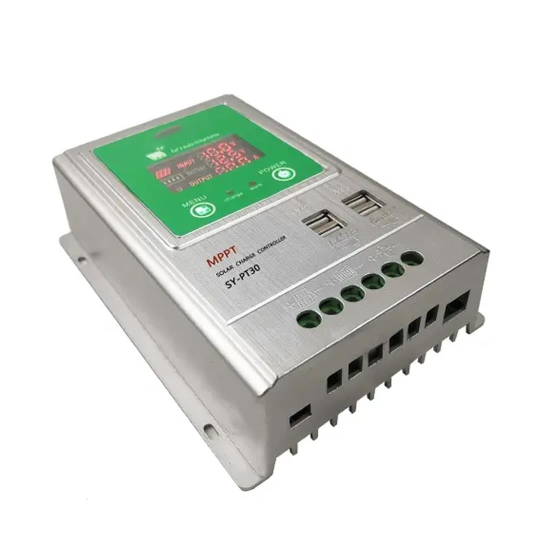 Powermaster PM-PT30A 12V-24V 30 Amper MPPT 4 USBli Dijital Alüminyum Kasa Solar Şarj Regülatörü