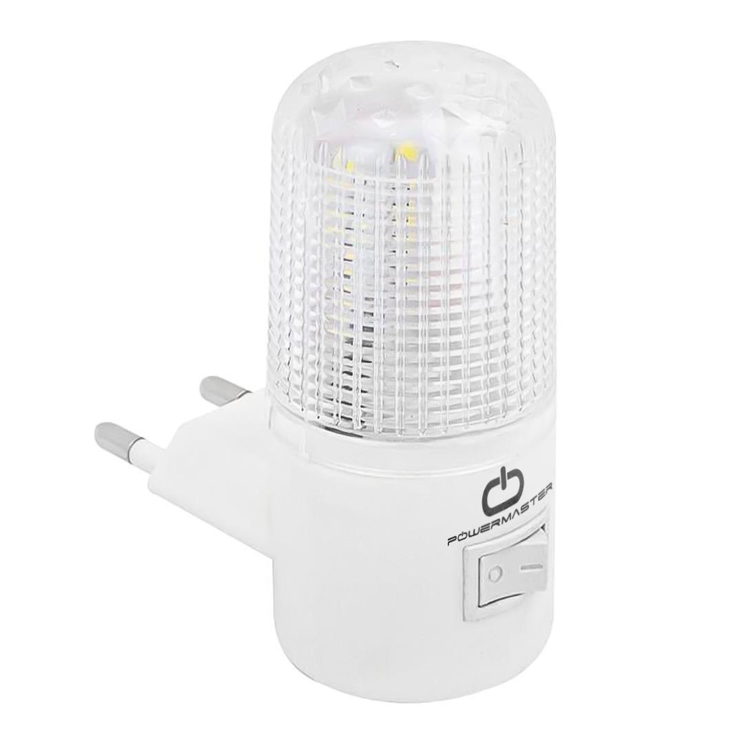 Powermaster PM-16175 Anahtarlı 0.5 Watt Ledli Beyaz Işık Gece Lambası